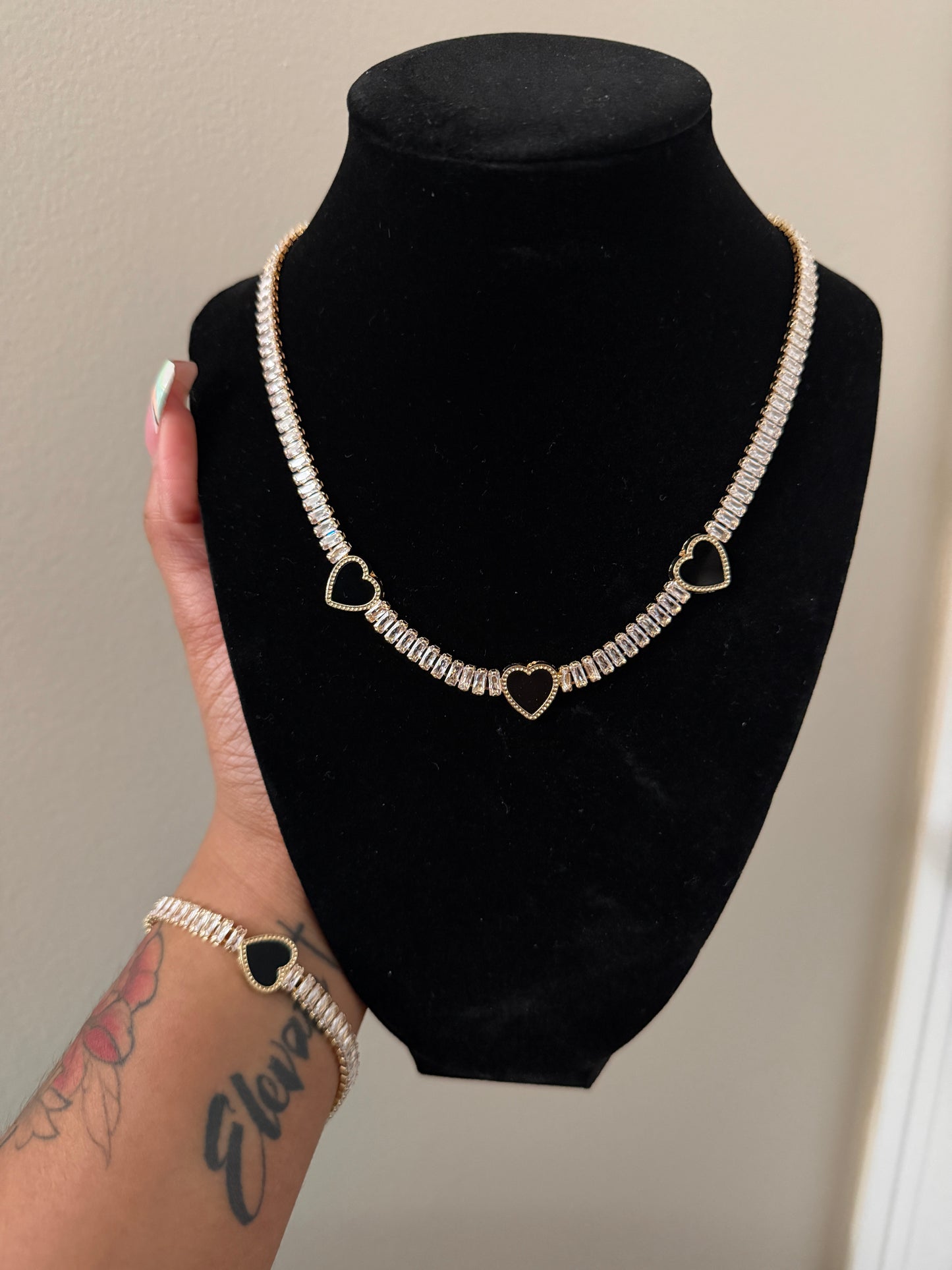 TRIPLE BLACK HEART SET
